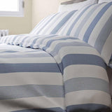 M&S Hadley Pure Cotton Striped Bedding Set Single-Super King Blue Mix