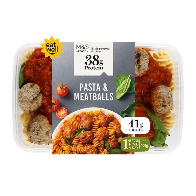 M&S High Protein Pasta & Meatballs Box 400g