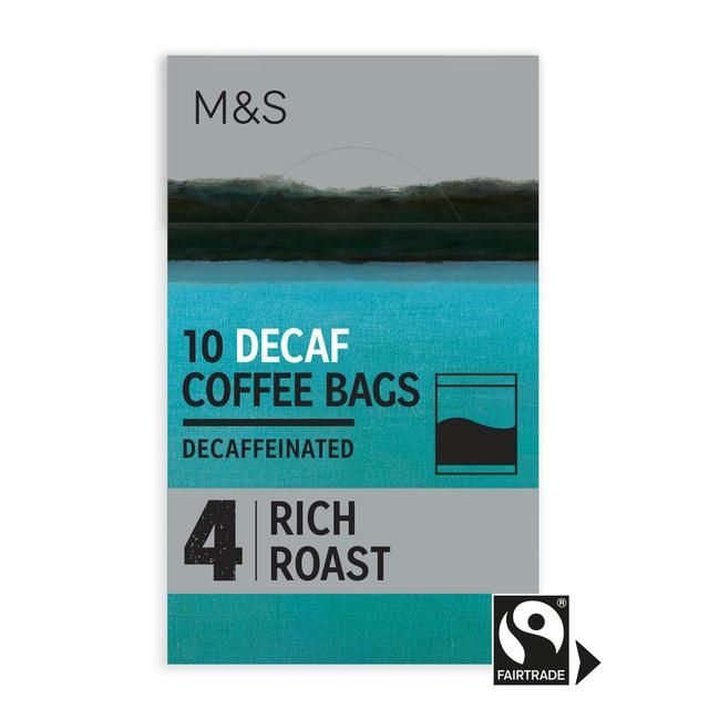 M&S Individually Wrapped Decaffeinated Coffee Bags 10 x 7.5g
