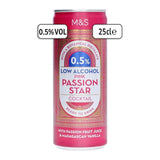 M&S Low Alcohol Pink Passion Star Cocktail   250ml