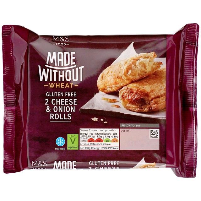 M&S Made Without Cheese & Onion Rolls 2 per pack