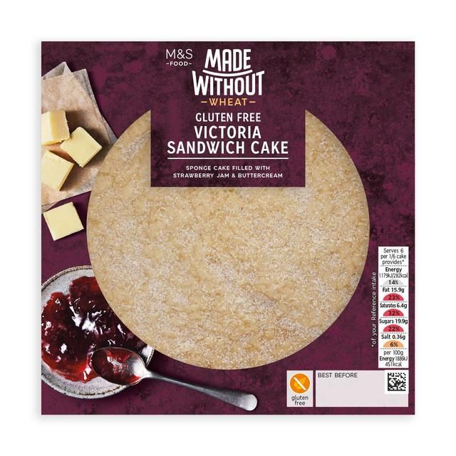 M&S Made Without Victoria Sandwich Cake 375g