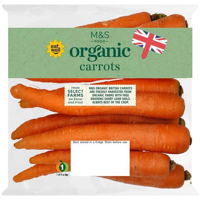 M&S Organic Carrots 550g