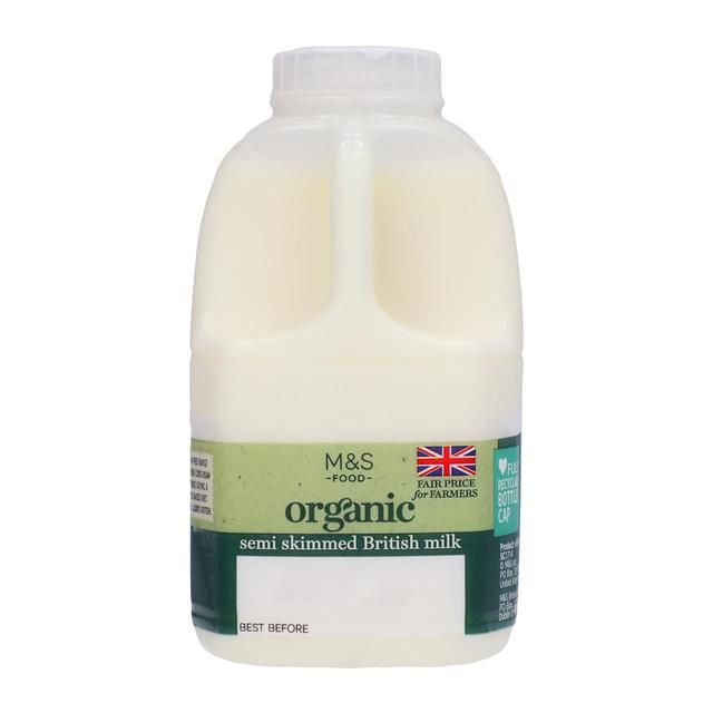 M&S Organic Semi-Skimmed Milk 1 Pint 568ml