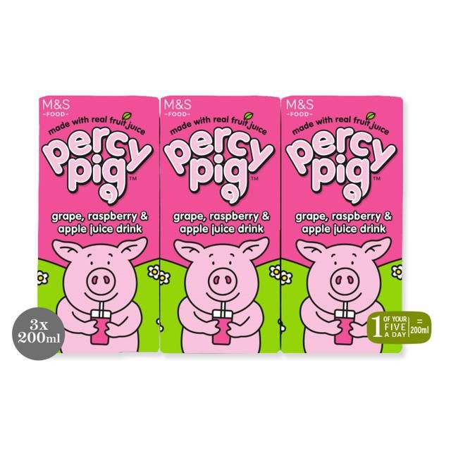 M&S Percy Pig Fruit Juice Drink 3 x 200ml