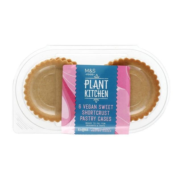 M&S Plant Kitchen 6 Sweet Shortcrust Pastry Cases 144g