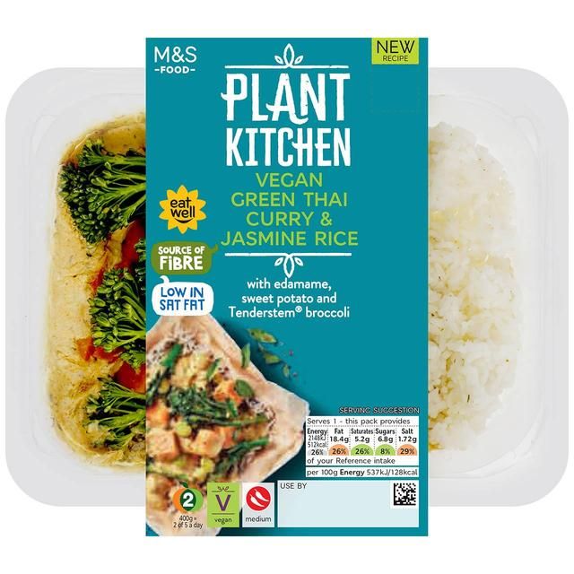 M&S Plant Kitchen Green Thai Curry & Rice 400g