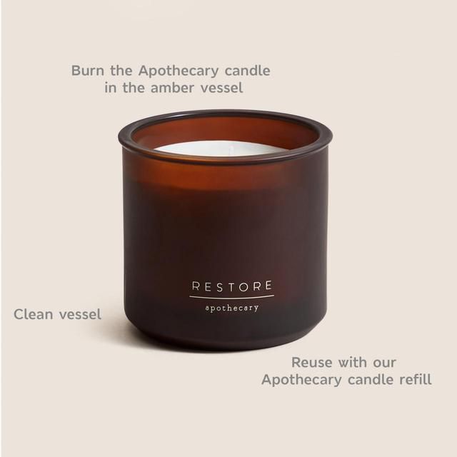 M&S Restore Refillable Candle Amber