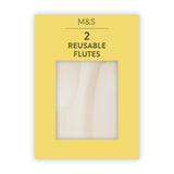 M&S Reusable Champagne Flutes 2 per pack