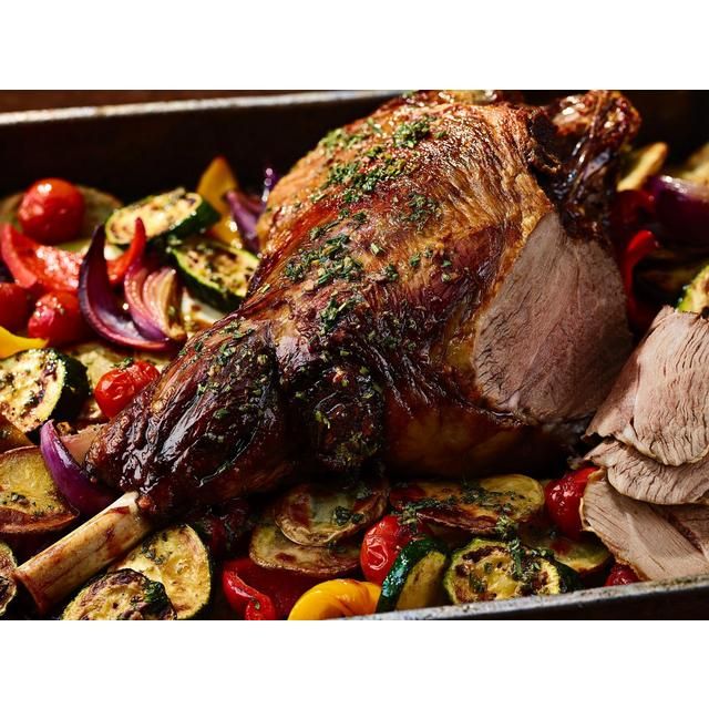 M&S Select Farms Bone in Half Lamb Leg Typically: 1.31kg