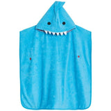 M&S Shark Towelling Poncho 2-7 Years Blue