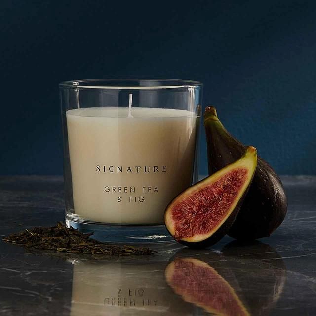 M&S Signature Green Tea & Fig Boxed Candle