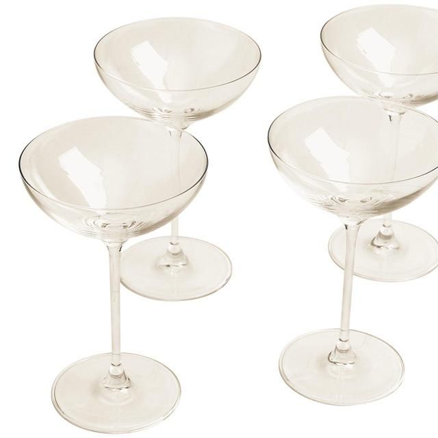 M&S The Sommelier's Edit Set of 4 Champagne Saucers 'One Size Clear   4 per pack