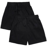 M&S Unisex 2Pk Black PE Short 3-14 Y
