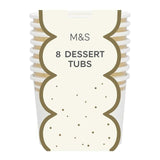 M&S White & Gold Paper Dessert Tubs 8 per pack