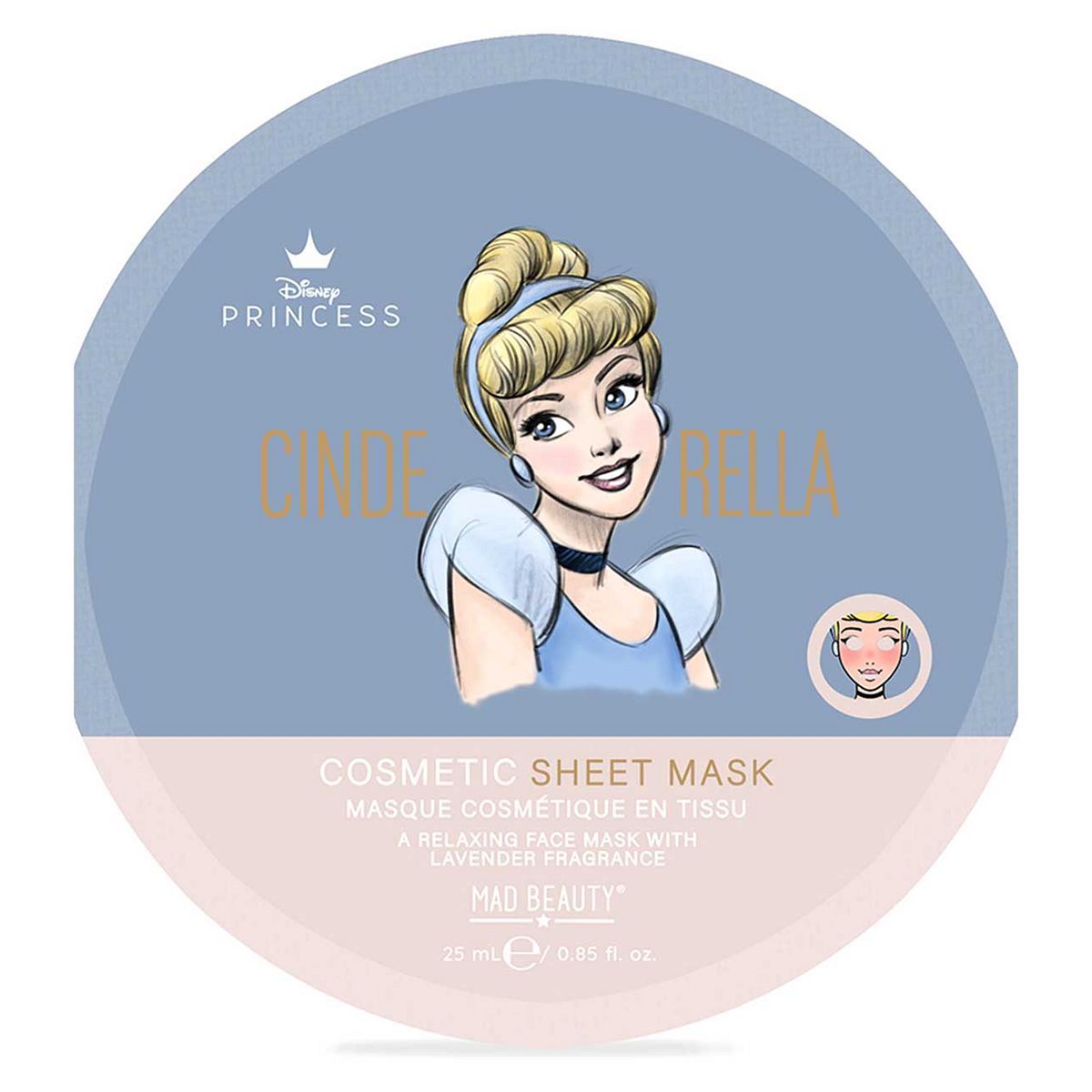 Mad Beauty Disney Princess Cinderella Cosmetic Sheet Mask 25ml
