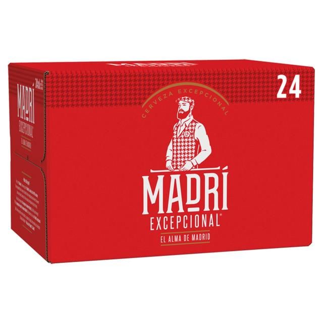 Madri Excepcional Premium Lager Beer 24 x 330ml