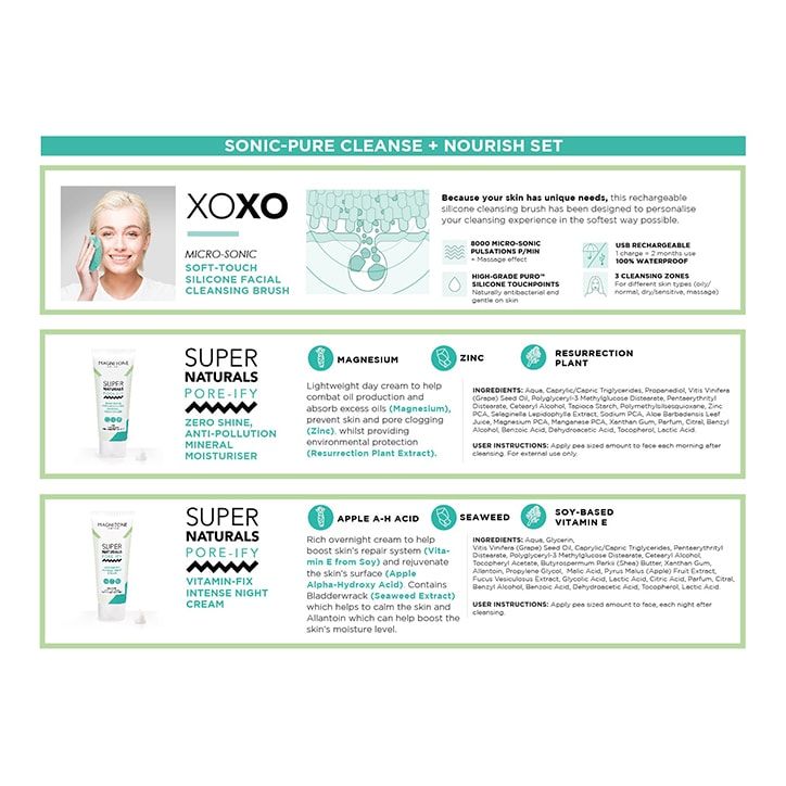 Magnitone Super Naturals Sonic - Pure Cleanse and Nourish Set