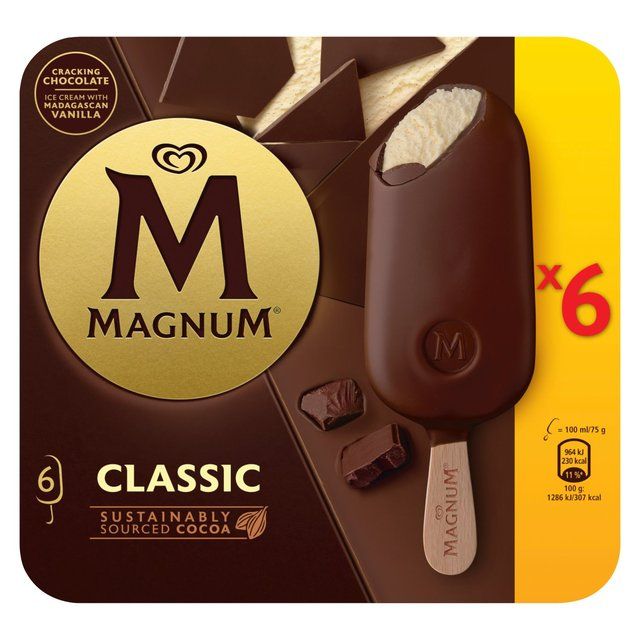 Magnum Classic Ice Cream Sticks 6 x 100ml