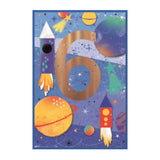 Simon Elvin Rockets 6th Birthday Card (Pack of 6)