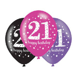 Amscan Latex 21st Birthday Balloon (Pack of 6)