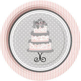 Unique Party Elegant Paper Wedding Dessert Plate (Pack of 8)