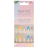 Nail HQ Long Coffin Pastel Tips