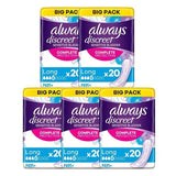 Always Discreet Incontinence Pads+ Long 100 Pack Bundle