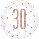 Unique Party Round 30th Birthday Foil Balloon