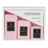 Livingandhome 3pcs Rose Scented Candle Set