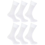 FLOSO Womens Plain Cotton Socks (Pack Of 6) (UK Shoe 4-7)