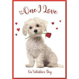 Simon Elvin One I Love Puppy Valentine Card (Pack of 6)