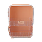 Livingandhome Makeup Organizer with Mirror - Pink