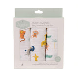 Ziggle Muslin Square 3 Pack - Savanna Animals