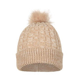 Mountain Warehouse Womens Pom Pom Faux Fur Lined Beanie
