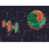 Star Wars Digital Moonlight Death Star Framed Canvas Print