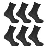 Ladies/Womens Non Elastic Boot Socks (Pack Of 6) (4-8)