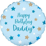 Oaktree Happy Birthday Daddy Holographic Foil Balloon