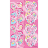 Amscan Princess Sticker Sheet (Pack of 8)
