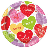 Unique Party Valentine`s Day Dessert Plate (Pack of 8)