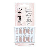 Nail HQ Almond Natural French Glaze Nails (24 Pieces)