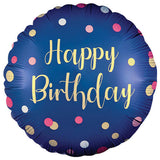 Oaktree Polka Dot Happy Birthday Foil Balloon