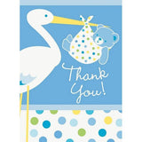 Unique Party Stork Baby Shower Thank You Card (Pack of 8)
