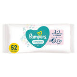 Pampers Sensitive Baby Wipes Plastic Free 1 Pack (52 wipes)