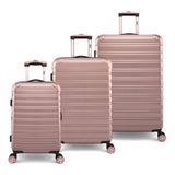 IFLY 3pcs Luggage Set Hardside Spinner Upright Rose Gold - Set