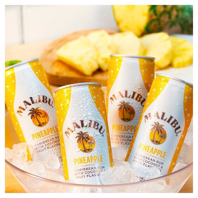 Malibu Coconut Rum & Pineapple Sparkling Pre-Mixed Can 25cl