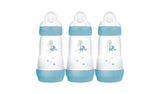 MAM Easy Start Anti-Colic 260ml Baby Bottle 3 Pack - Blue