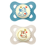 MAM Night 2-6 Months Soother 2 Pack - Blue