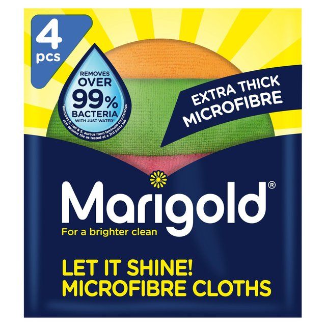 Marigold Let It Shine Microfibre Cloths 4 per pack