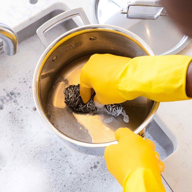 Marigold Scrunchie Stainless Steel Scourers   3 per pack